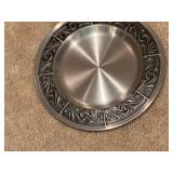 Set of 6 Vintage Pewter Plates Assorted Designs incl. Norway