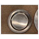 Set of 6 Vintage Pewter Plates Assorted Designs incl. Norway