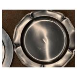 Set of 6 Vintage Pewter Plates Assorted Designs incl. Norway