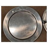 Set of 6 Vintage Pewter Plates Assorted Designs incl. Norway