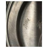 Set of 6 Vintage Pewter Plates Assorted Designs incl. Norway