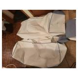 Set of 3 Hanging Clothing Garment Bags with Blue Trim