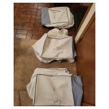 Set of 3 Hanging Clothing Garment Bags with Blue Trim