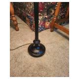 Pair of Elegant Floor and Table Lamps with Fabric Shades