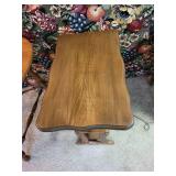 Set of 2 Wooden Side Tables with Folding Leaf and Magazine Holder