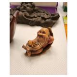 Collection of Decorative Items Including Birdhouse and Ornaments