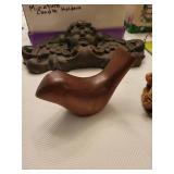 Collection of Decorative Items Including Birdhouse and Ornaments