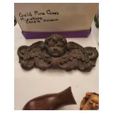 Collection of Decorative Items Including Birdhouse and Ornaments