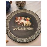 Assorted Decorative and Collectible Items Including Books and Plate