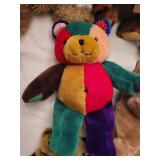 Collection of 9 Teddy Bears including Gund and PEEF Designs