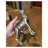 Pair of Metallic Reindeer Figurines