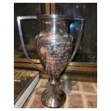Vintage Pewter Collection: Goblets, Trophy, and Book