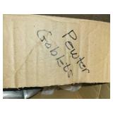 Vintage Pewter Collection: Goblets, Trophy, and Book