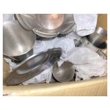 Vintage Pewter Collection: Goblets, Trophy, and Book