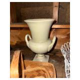 Collection of Vintage Decor Items - Vase, Basket, Two-Tier Stand