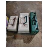 Set of 3 Fishing Tackle Boxes with Some Tackle