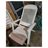 Set of Folding Patio Chairs and One Colorful Beach Chair