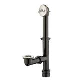 Everbilt Trip Lever 1-1/2 in. Black Poly Pipe Bath Waste and Overflow Drain in Brushed Nickel