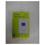 BN-LINK 7 Day Programmable in-Wall Timer Switch for Lights, Fans and Motors, Single Pole and 3 Way (Compatible with SPDT) Both Use, Neutral Wire Required, White(Blue Backlight)