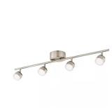 Hampton Bay Burgate 2 ft. 4-Light Brushed Nickel Integrated LED Fixed Track Lighting Kit