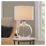 Hampton Bay Windmere 21.5 in Clear Glass Table Lamp