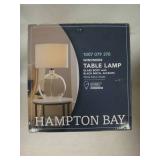 Hampton Bay Windmere 21.5 in Clear Glass Table Lamp