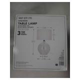 Hampton Bay Windmere 21.5 in Clear Glass Table Lamp