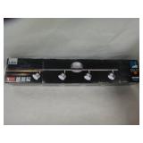 Hampton Bay Burgate 2 ft. 4-Light Brushed Nickel Integrated LED Fixed Track Lighting Kit