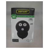 Defiant 120-Degree Black Motion Activated Battery Outdoor Integrated LED Security Flood Light, 4000K