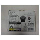 Hampton Bay 600 Lumen Low Voltage 6 in. Black LED Outdoor InGround Well Light Adjustable Light Color Integrated LED (1-Pack)