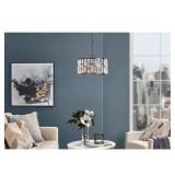 Home Decorators Collection Kristella 4-Light Black Crystal Chandelier