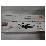 Home Decorators Collection Celene 62 in. LED Indoor/Outdoor Matte Black Ceiling Fan with Light and Remote Control with Color Changing Technology