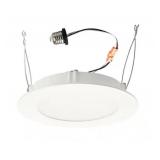 Commercial Electric Ultra Slim Integrated LED 6 in Round Adj Color Temp Retrofit Recessed Light for Kitchen Bath Living Rooms, White