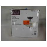 Home Decorators Collection Adaview 11.75 in. 3-Light Mottled Cocoa Semi-Flush Mount