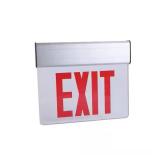 Commercial Electric 120-Volt to 277-Volt with Ni-Cad 4.8-Volt Edge Lit Integrated LED Red Exit Sign
