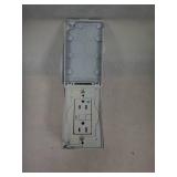 Commercial Electric 1-Gang Metal Weatherproof Electrical Box, Cover and GFCI Kit (24-in-1 Configurations), White