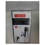 Delta Accolade Expandable Multi-Purpose Towel Hook Bath Hardware Accessory in Matte Black