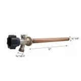 Prier Products 1/2 in. x 12 in. Brass MPT x SWT Half-Turn Frost Free Anti-Siphon Outdoor Sillcock Valve