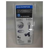 Everbilt Trip Lever 1-1/2 in. Black Poly Pipe Bath Waste and Overflow Drain in Brushed Nickel