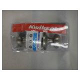 Kwikset Cove Satin Nickel Interior Bed/Bath Privacy Door Knob with Antimicrobial Technology