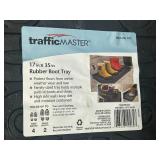 TRAFFICMASTER Lot of 2- Manor Black 17 in. x 35 in. Rubber Boot Trays