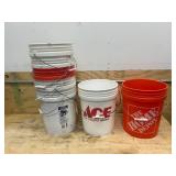 Lot of 7- 5 Gallon Buckets