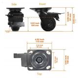 HUSKY 4 in. Caster Kit for Heavy Duty Welded Steel Garage Base Cabinets