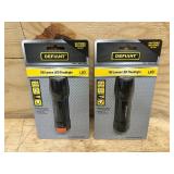 DEFIANT Lot of 2- 150 Lumens LED Flashlights