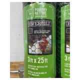 Lot of 2 - Poultry Netting Green Plastic 3ft x 25ft Everbilt