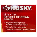 12ft X 1 in Ratchet Tie-Down 4-Pack Husky - 0521251.21