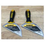 Lot of 2 - DEWALT 6" Stainless Steel Clipped Knife with Soft Grip Handle Model # DXTT 2-201