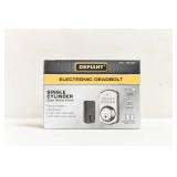 DEFIANT Single Cylinder Electronic Deadbolt - Satin Nickel Finish
