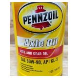 Lot of 2 - Pennzoil Axle and Gear Oil SAE 80W-90