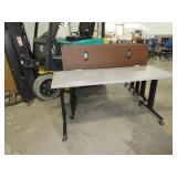 HERMAN MILLER, NESTING, FLIP TOP TRAINING TABLES